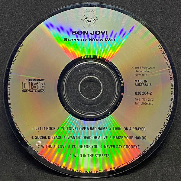 Bon Jovi : Slippery When Wet (CD, Album, RE)