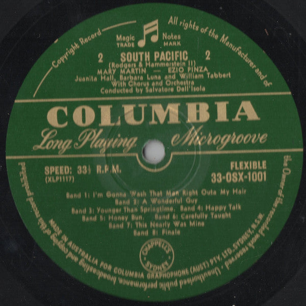Mary Martin, Ezio Pinza, Rodgers & Hammerstein With "South Pacific" Original Broadway Cast : South Pacific (LP, Album)