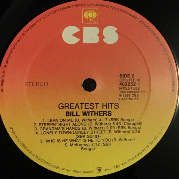 Bill Withers : Lovely Days (Greatest Hits) (LP, Comp)