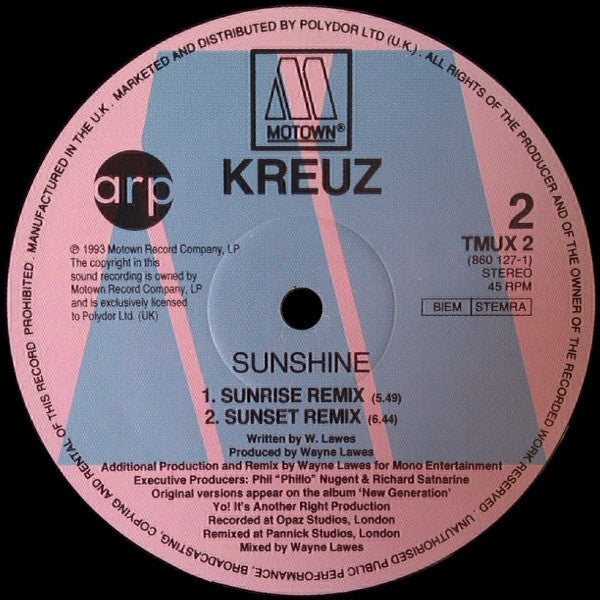 Kreuz : U.K. Swing / Sunshine (12")