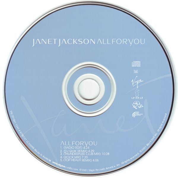Janet Jackson : All For You (CD, Single)