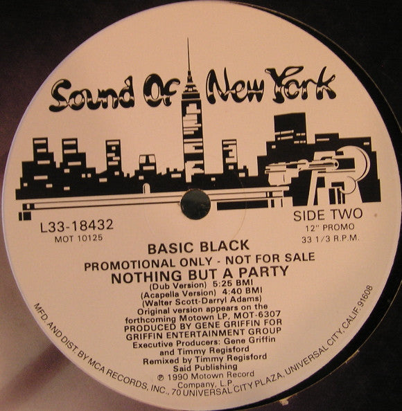 Basic Black : Nothing But A Party (12", Promo)