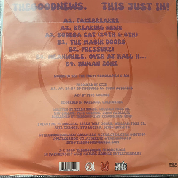 Del The Funky Homosapien* & thegoodnews. : This Just In! (LP, RSD, Ltd, Pic)
