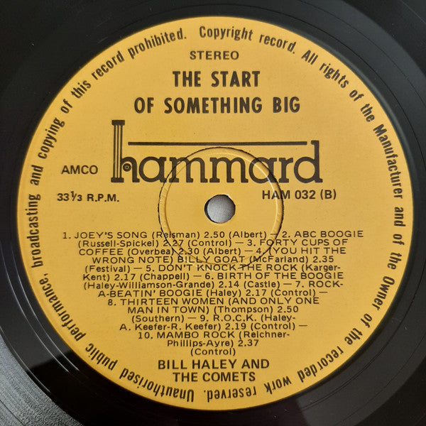 Bill Haley And His Comets : The Start Of Something Big: The Birth Of Rock 'N' Roll (LP, Comp)