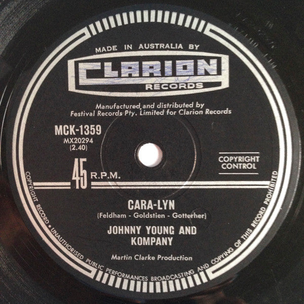 Johnny Young & Kompany : Step Back (7", Single, Mono)