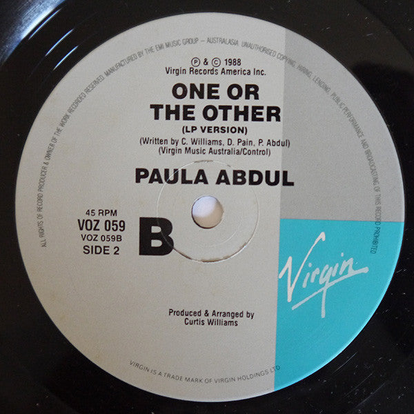Paula Abdul : Opposites Attract (7", Single)