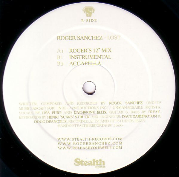 Roger Sanchez : Lost (12")