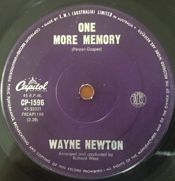 Wayne Newton : Red Roses For A Blue Lady (7", Single)