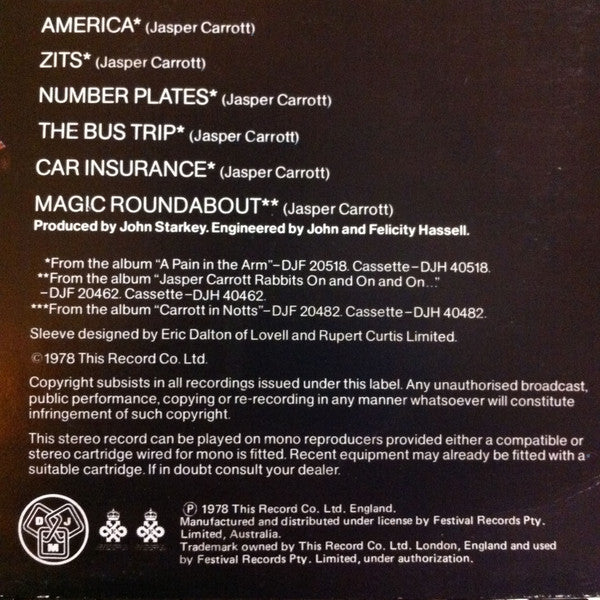 Jasper Carrott : The Best Of Jasper Carrott (LP, Comp)