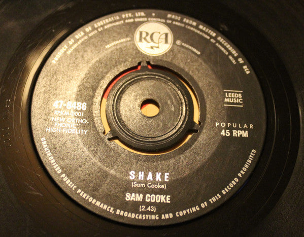 Sam Cooke : Shake / A Change Is Gonna Come (7", Single)