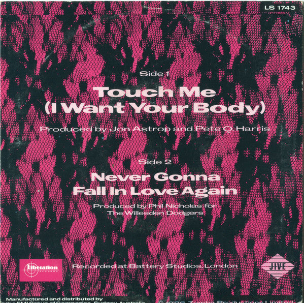 Samantha Fox : Touch Me (I Want Your Body) (7", Single)