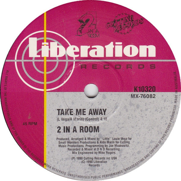 2 In A Room : Wiggle It (Radio Version) (7", Single)