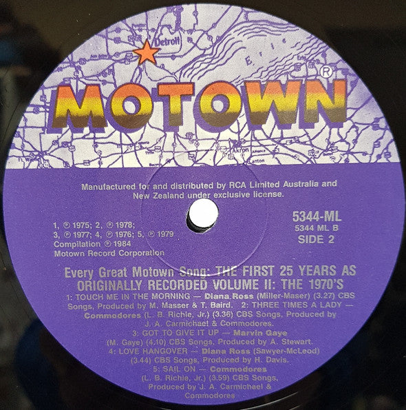 Various : Every Great Motown Song - The First 25 Years Volume II: The 1970's (LP, Comp)