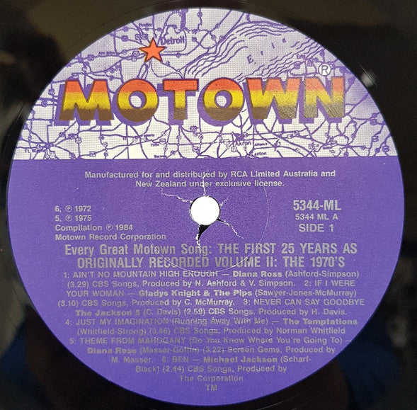 Various : Every Great Motown Song - The First 25 Years Volume II: The 1970's (LP, Comp)