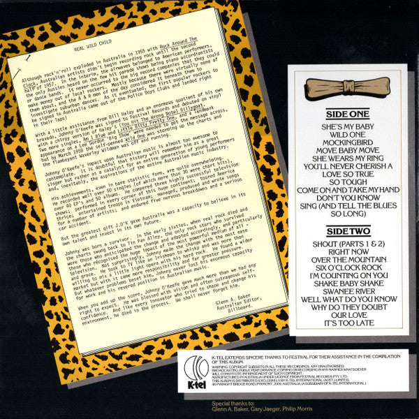 Johnny O'Keefe : The Legend of Johnny O'Keefe: 20 Greatest Hits (LP, Comp)