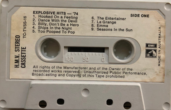 Various : Explosive Hits '74 (Cass, Comp)