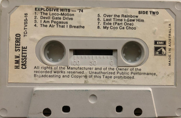 Various : Explosive Hits '74 (Cass, Comp)