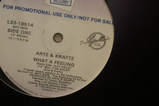 Artz & Kraftz : What A Feeling (12", Promo)
