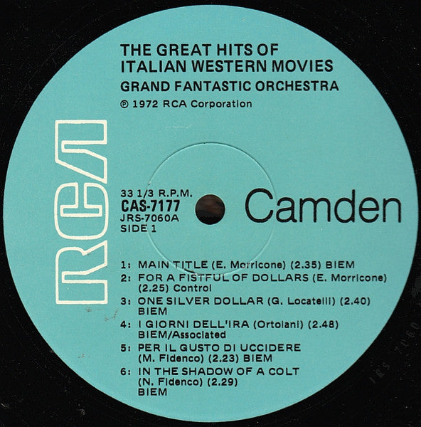 Grand Fantastic Orchestra : The Great Hits Of Italian Western Movies (LP, Comp)
