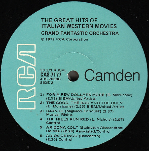 Grand Fantastic Orchestra : The Great Hits Of Italian Western Movies (LP, Comp)