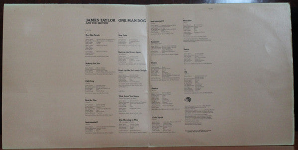 James Taylor (2) : One Man Dog (LP, Album, Gat)