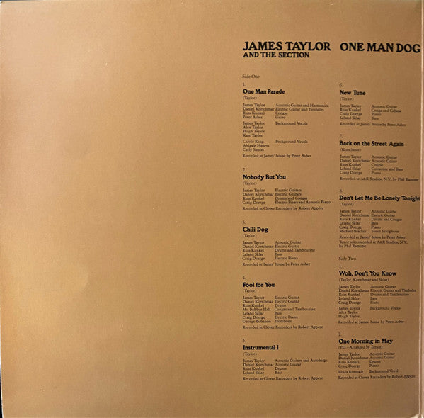 James Taylor (2) : One Man Dog (LP, Album, Gat)