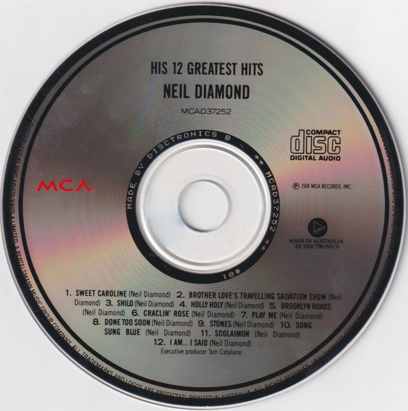 Neil Diamond : His 12 Greatest Hits (CD, Comp)