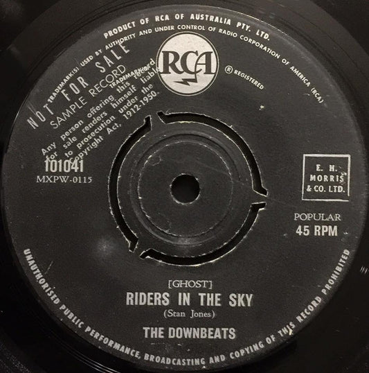 The Downbeats (3), Barry Frank : (Ghost) Riders In The Sky (7", Single, Promo)