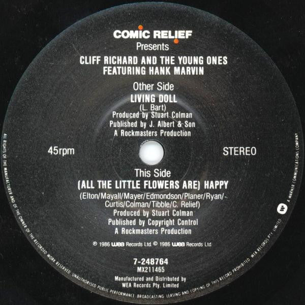 Cliff Richard And The Young Ones Featuring Hank Marvin : Living Doll (7", Single)