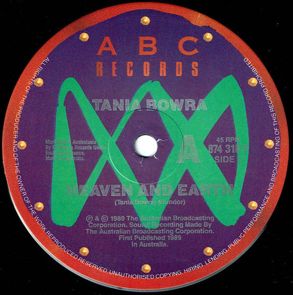 Tania Bowra : Heaven And Earth (7", Single)