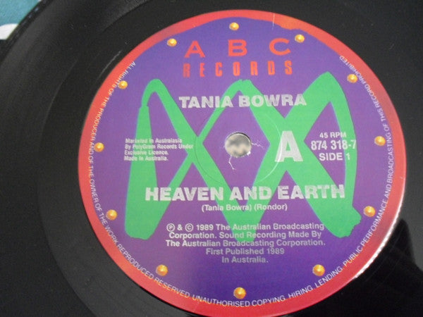 Tania Bowra : Heaven And Earth (7", Single)