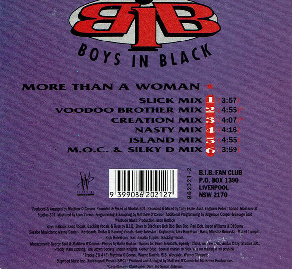 Boys In Black : More Than A Woman (CD, Single, Car)
