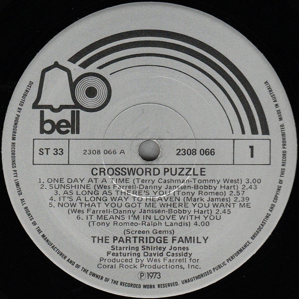 The Partridge Family : Crossword Puzzle (LP, Album)