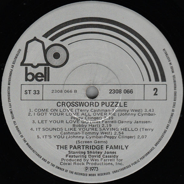 The Partridge Family : Crossword Puzzle (LP, Album)