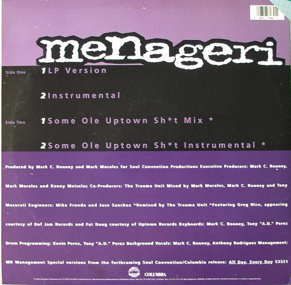 Menageri : Now I Realize (12")