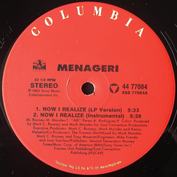 Menageri : Now I Realize (12")