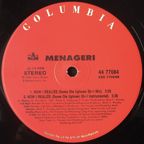 Menageri : Now I Realize (12")