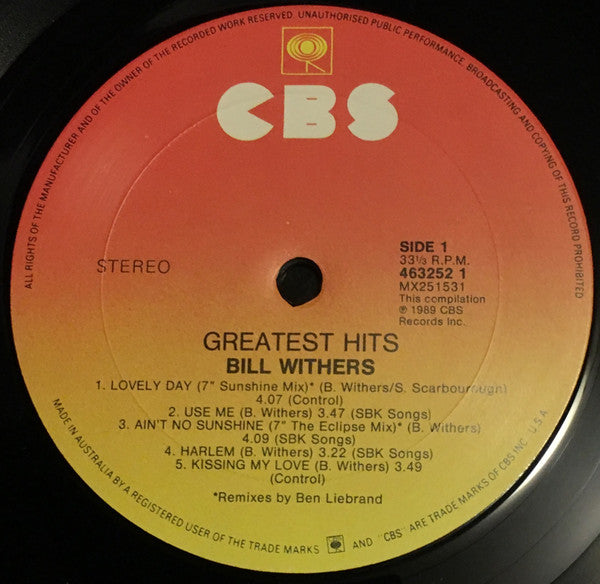 Bill Withers : Lovely Days (Greatest Hits) (LP, Comp)