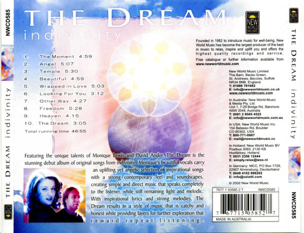 Indivinity : The Dream (CD, Album)