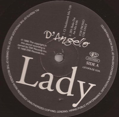 D'Angelo : Lady (12", Promo)
