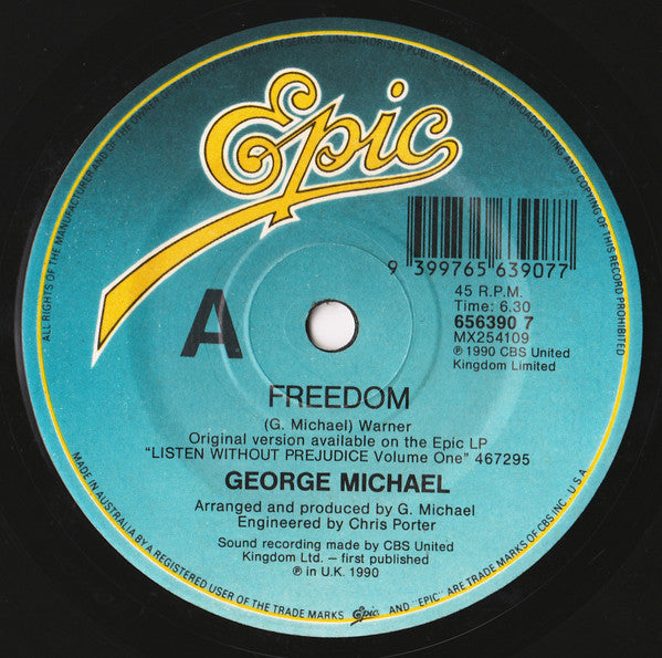 George Michael : Freedom! (7", Single)