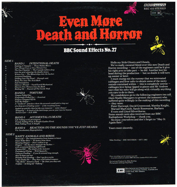 Mike Harding (3) : Even More Death And Horror (LP, Album)