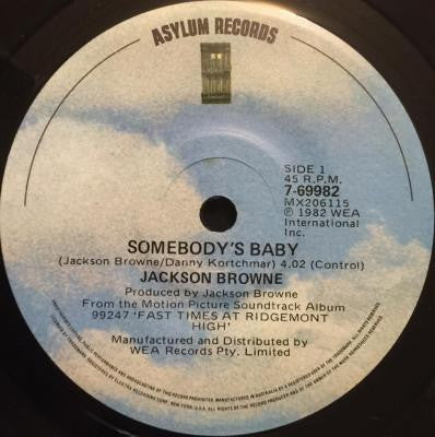 Jackson Browne : Somebody's Baby (7", Single)