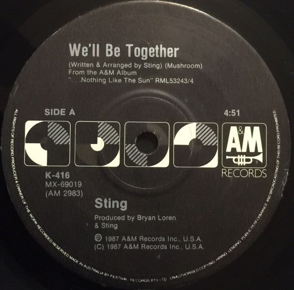 Sting : We'll Be Together (7", Single)