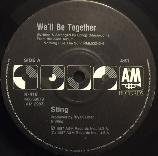 Sting : We'll Be Together (7", Single)
