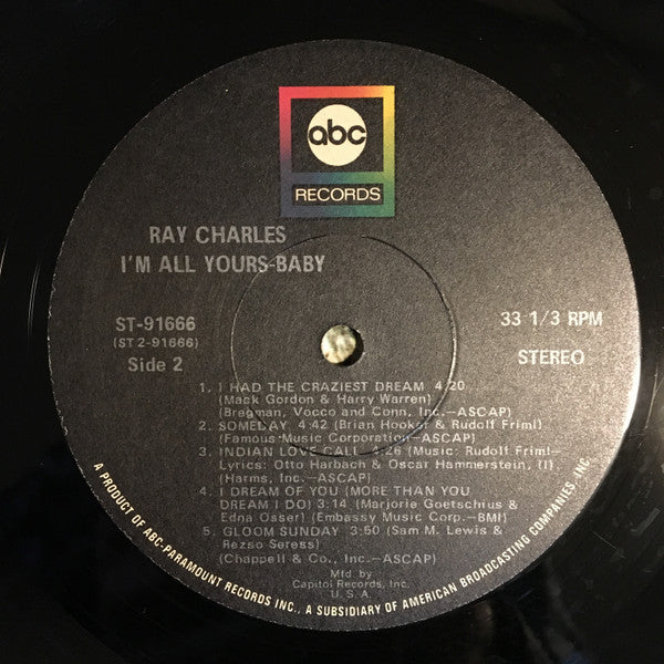 Ray Charles : I'm All Yours-Baby! (LP, Club, M/Print)