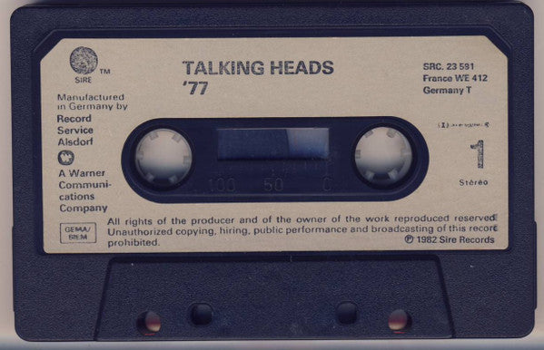 Talking Heads : Talking Heads '77 / More Songs About Buildings And Food (Cass, Album, Comp)