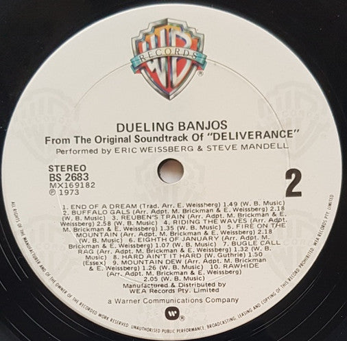 Eric Weissberg And Steve Mandell : Dueling Banjos From The Original Motion Picture Sound Track Deliverance And Additional Music (LP, Album, RE)