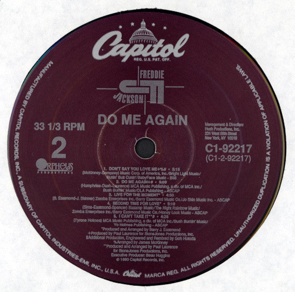 Freddie Jackson : Do Me Again (LP, Album)