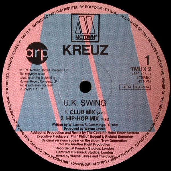 Kreuz : U.K. Swing / Sunshine (12")